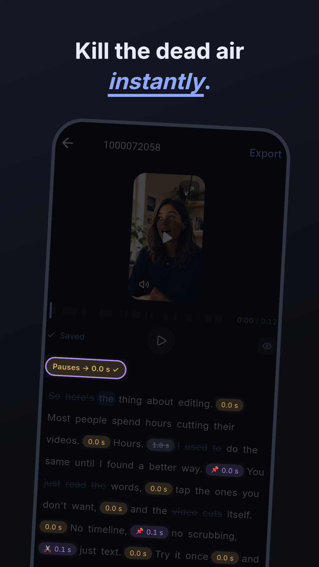 The pause dial trimming every silence in the project at once